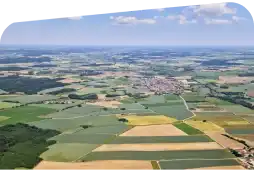 An arial view of the states landscape