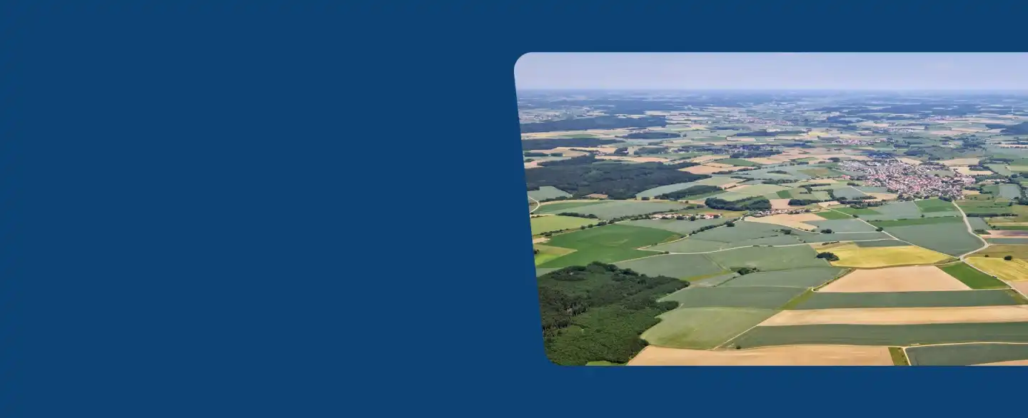 An arial view of the state's landscape