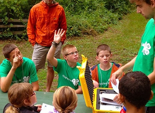 Why HughesNet 4-H Image of 4-H students participating at HughesNet sponsored camp