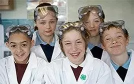 Image of 4-H students who benefit from the partnership of HughesNet