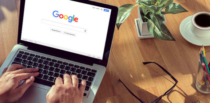 Image of computer user on Google