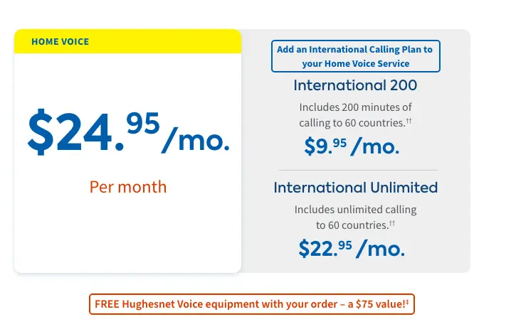 HughesNet Voice Plans & Pricing