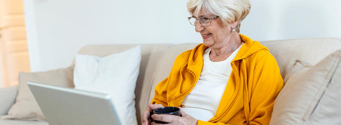woman on computer