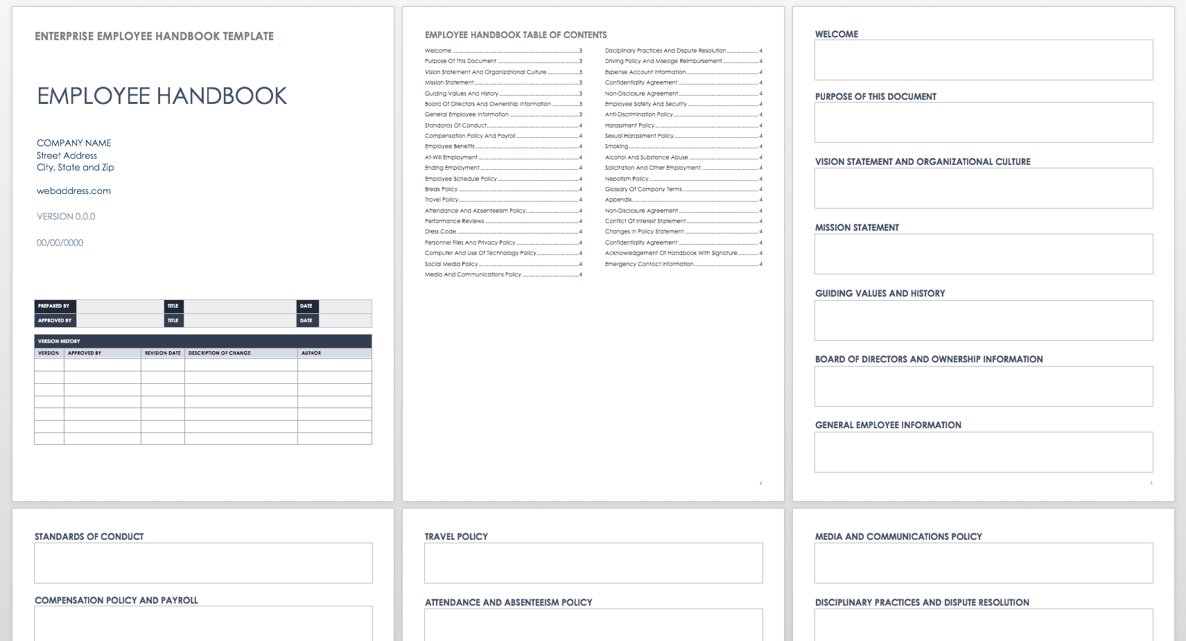 employee handbook