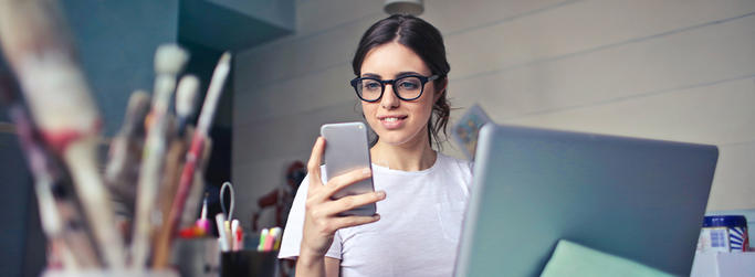 woman working while using Google Business