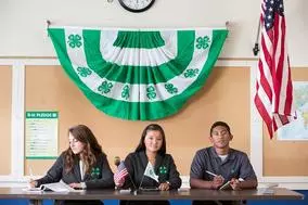 students at a conference