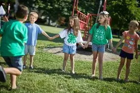 students playing outside