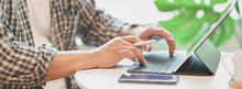 Person using the Internet Image