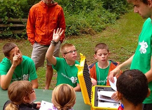 Image of 4-H students participating at HughesNet sponsored camp