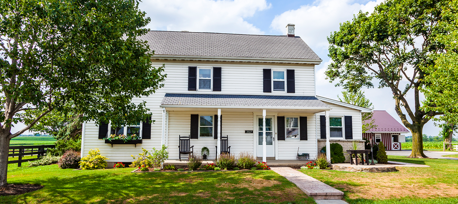 view of a house that uses hughesnet