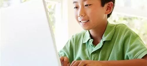 child on laptop