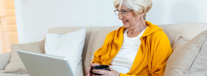 woman on computer