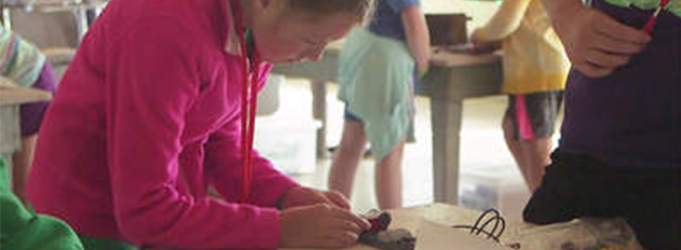 image of girl building something