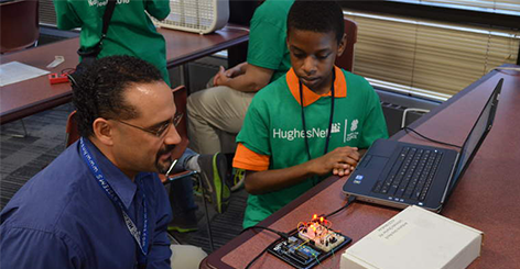 Image of 4-H student at Hughes headquarters