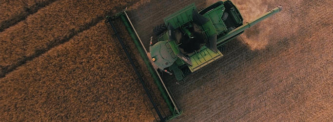 Tractor image from above