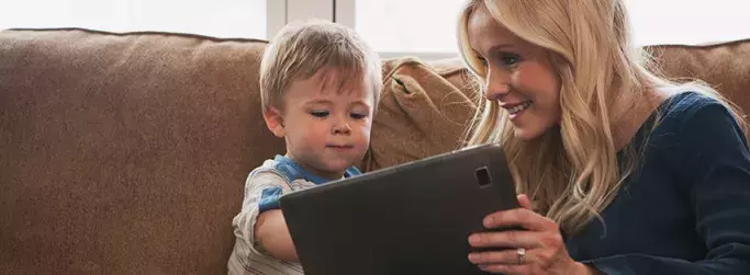 Mom and tablet