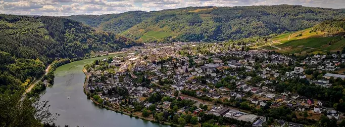Small Town with River Image