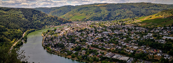 Small Town with River Image