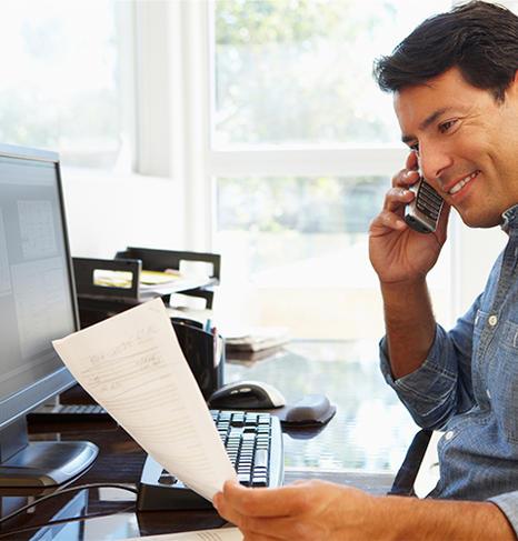 man working in home office man working in home office